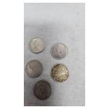 Canadian Silver Dimes, 10c (5)