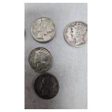 (10) Lot of Mercury Silver Dimes