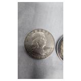 (2) 1961 Franklin Halfs, 50c