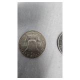 (2) 1961 Franklin Halfs, 50c