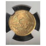 1999 AMERICAN GOLD EAGLE 1/10TH TROY OZ NGC MS69