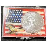 2019 AMERICAN SILVER EAGLE 1 TROY OZ .999 FINE SILVER IN CASE