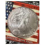 2019 AMERICAN SILVER EAGLE 1 TROY OZ .999 FINE SILVER IN CASE