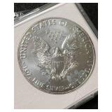 2019 AMERICAN SILVER EAGLE 1 TROY OZ .999 FINE SILVER IN CASE