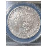 1881-S US MORGAN SILVER DOLLAR ANACS AU58 DETAILS