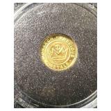 HALF GRAM .9999 FINE GOLD MONARCH METALS ROUND IN CASE