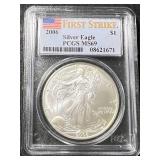 2006 AMERICAN SILVER EAGLE PCGS MS69
