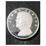 5 TROY OZ .999 FINE SILVER JIMMY CARTER ROUND
