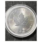 2021 CANADIAN MAPLE LEAF 1 TROY OZ .9999 FINE SILVER IN AIRTITE