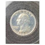 1960 US PROOF WASHINGTON QUARTER IN CASE