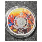 1 TROY OZ .999 FINE SILVER SPIDERMAN ROUND IN COLOR