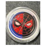 1 TROY OZ .999 FINE SILVER SPIDERMAN ROUND IN COLOR