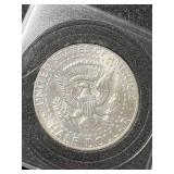1969-D US KENNEDY HALF DOLLAR IN CASE