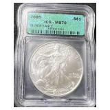 2005 AMERICAN SILVER EAGLE ICG MS70