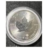 2022 CANADIAN MAPLE LEAF 1 TROY OZ .9999 FINE SILVER IN AIRTITE