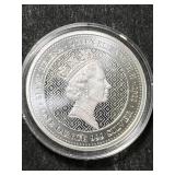 1 TROY OZ .999 FINE SILVER 2022 ST HELENA ROUND IN AIRTITE