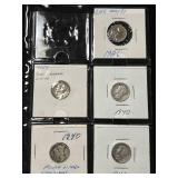 GROUP OF 5 US MERCURY DIMES