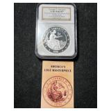 1.5 TROY OZ .999 FINE SILVER LIBERTY ROUND NGC GEM PROOF