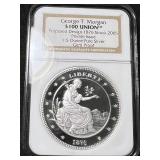 1.5 TROY OZ .999 FINE SILVER LIBERTY ROUND NGC GEM PROOF