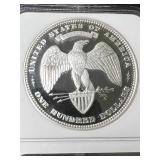 1.5 TROY OZ .999 FINE SILVER LIBERTY ROUND NGC GEM PROOF