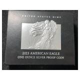 2023 PROOF AMERICAN SILVER EAGLE IN ORIGINAL MINT BOX