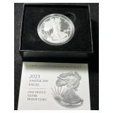 2023 PROOF AMERICAN SILVER EAGLE IN ORIGINAL MINT BOX