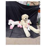 Giant Teddy Bear & Unicorn Plush