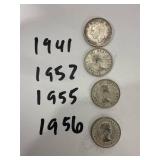 Canadian Silver Quarter Lot