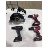 Power Tool Lot: Saw and Drills