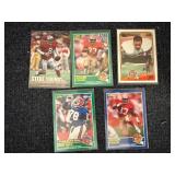 5 Nfl Hall Of Fame Football Cards