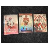 3 Kansas City Chiefs Football Cards