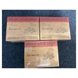 3 X 2Ct Packs Of Kojic Acid Soap - Tumeric