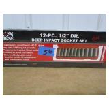 Iron Horse 12 Piece 1/2" Drive Deep Impact Socket Set - SAE