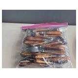 Lot of (1 Bag) Flatware - Forks, Spoons