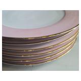 Lot of (6) 11" Dinner Plates by Spal Porcelanas (pink)