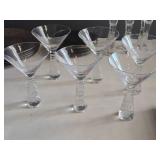Lot of (6) Martini Glasses