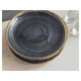 Lot of (9) 9" Dinner Plates (black)