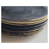 Lot of (9) 9" Dinner Plates (black)
