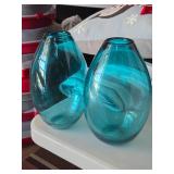Lot of (2) Table Vases 11"