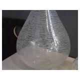 Art Glass Flute Vase 21"