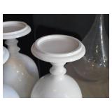 Lot of (3) Shaped Pillar Holders 14"