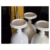 Lot of (3) Shaped Pillar Holders 14"