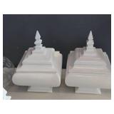 Lot of (2) Finial Box with Lid 8" x 8" x 10"