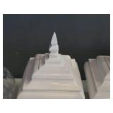 Lot of (2) Finial Box with Lid 8" x 8" x 10"