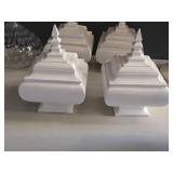 Lot of (2) Finial Box with Lid 8" x 8" x 10"