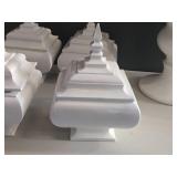 Lot of (2) Finial Box with Lid 8" x 8" x 10"