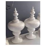 Lot of (2) Finial Jar with Lid 26"