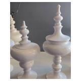 Lot of (2) Finial Jar with Lid 26" and 31"