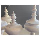 Lot of (2) Finial Jar with Lid 26" and 31"