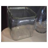 Lot of (3) Glass Table Vases (clear)